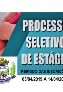 PROCESSO SELETIVO PARA VAGAS DE ESTÁGIO REMUNERADO. EDITAL Nº 001/2019 (ACESSE).